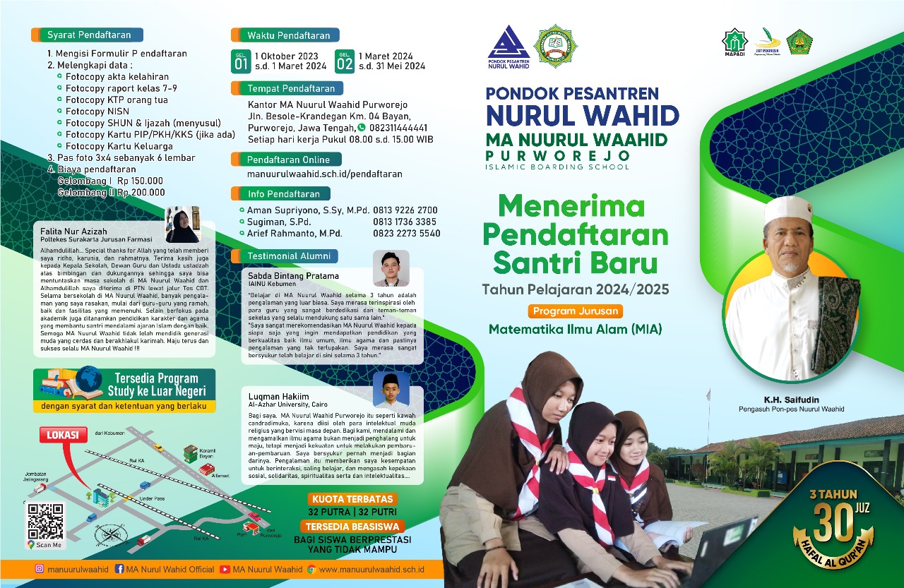 Brosur Madrasah Aliyah Tahun Ajaran 2024/2025