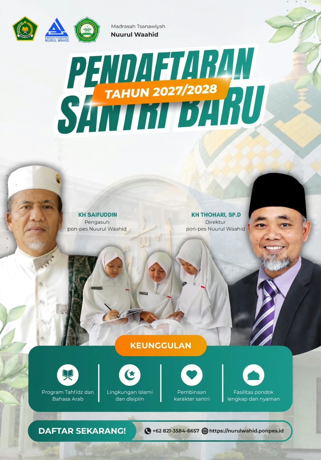 Penerimaan Santri Baru Ponpes Nurul Wahid Tingkat Tsanawiyah 2027-2028 Telah dibuka